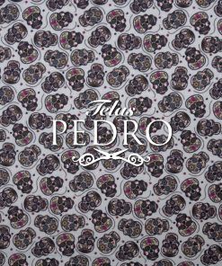 Popelín algodón estampado (patchwork) - Mexican Mini Fondo Celeste
