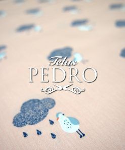 Alternative view of Popelín algodón estampado (patchwork) - Birds in the Rain