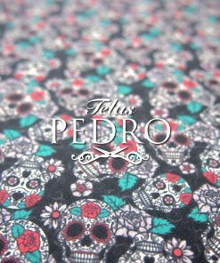 Alternative view of Popelín algodón estampado (patchwork)  - Skull Flowers